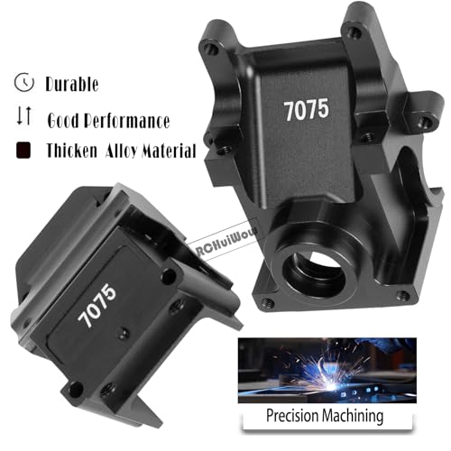 RC Gearbox Case Upgrades for 1/7 6S Mojave,Limitless,1/8 Kraton,Senton,Outcast,Notorious,Typhon 6S BLX,7075 Alloy Aluminum Diff Housing Gearbox Case,Black