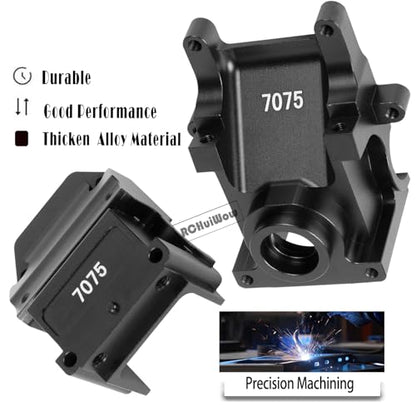 RC Gearbox Case Upgrades for 1/7 6S Mojave,Limitless,1/8 Kraton,Senton,Outcast,Notorious,Typhon 6S BLX,7075 Alloy Aluminum Diff Housing Gearbox Case,Black