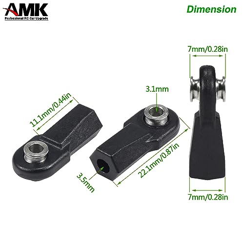 AMK SCX10 M4 RC Link Rod Ends 4mm Tie Rods Joints with 7mm Pivot Ball 1/8 1/10 Crawler Universal Building Kit for TRX6 D90 TF2 CC01 Gen7 Gen8 TRX4 Upgrades (4Pcs Bent + 16Pcs Straight) - color: 4pcs Bent + 16pcs Straight