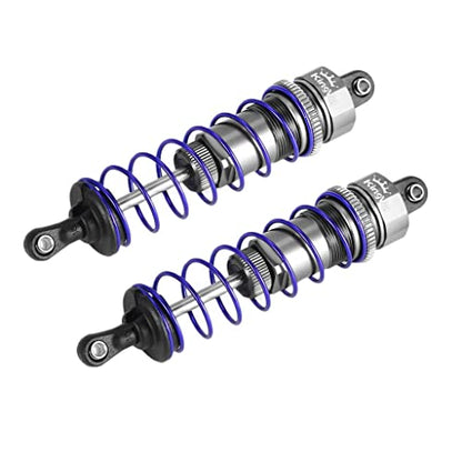 KingVal Replacement Aluminum 92mm Front and 105mm Rear Shock Absorber Damper Combo Compatible with 1:10 Scale Traxxas Slash 2WD/4X4 1/10 Maxx TRX-4 Axial SCX10 Redcat Ascent Fusion (Gray)