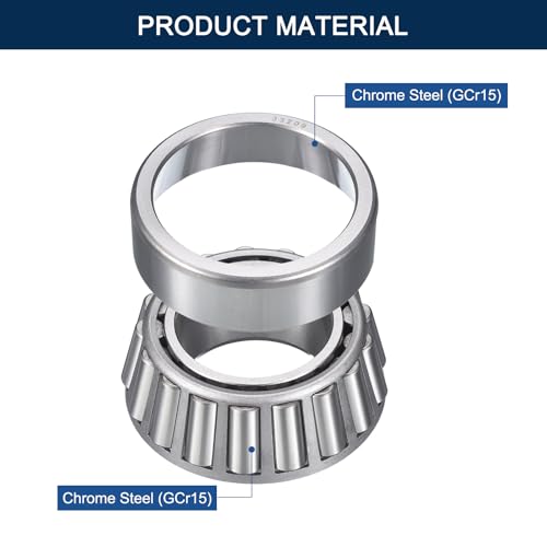 2 Pack 33209 Tapered Roller Bearing Cone and Cup Set | 45mm Bore 85mm OD 32mm Cup Width, Chrome Steel Taper Bearings Set, ABEC-3 - size: 33209
