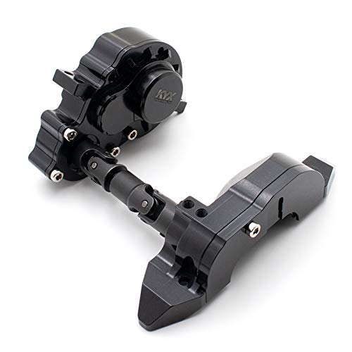 KYX Racing Alloy CNC Machined Front Transmission Gearbox & Front Servo Mount & Battery Tray for RC Crawler Car Traxxas TRX4 TRX6