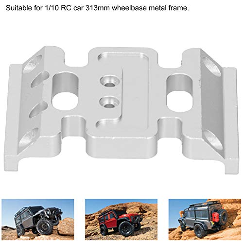 313mm Wheelbase Gearbox Chassis Frame, 1/10 RC Car Metal Frame Upgrade Accessory, Aluminum Alloy Lightweight Base Support Plate for Remote Control Vehicles with Easy (Silver) - color: Silver