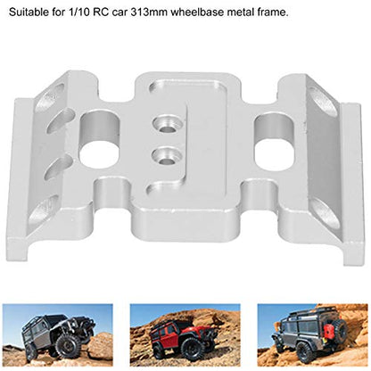 313mm Wheelbase Gearbox Chassis Frame, 1/10 RC Car Metal Frame Upgrade Accessory, Aluminum Alloy Lightweight Base Support Plate for Remote Control Vehicles with Easy (Silver) - color: Silver