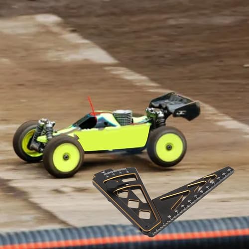 RC Car Inclined Ruler, Camber Gauge and Ride Height Measuring Tool, Multifunctional Multi Angle Gauge with Clear Scale for Remote Control Car Setup and Tuning