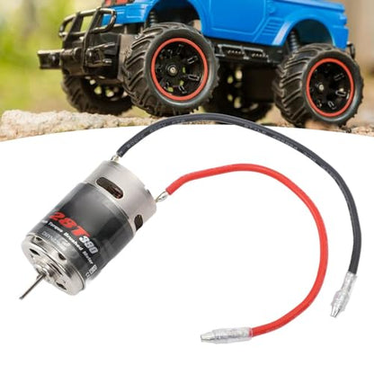 390 RC Motor Stainless Steel Brushed Low Noise Black Brushed RC Motor for 1/16 RC Car