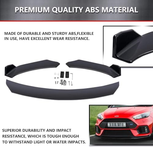 x xotic tech 9Pcs Front Bumper Lip Chin Spoiler + Side Skirt Winglets Diffuser + Rear Bumper Canard Splitter Car Body Kits + Red Adjustable 8"-11" Support Rods Universal Fit Most Vehicles - color: Red, size: Full Wide Body Kit w/8"-11" Rod