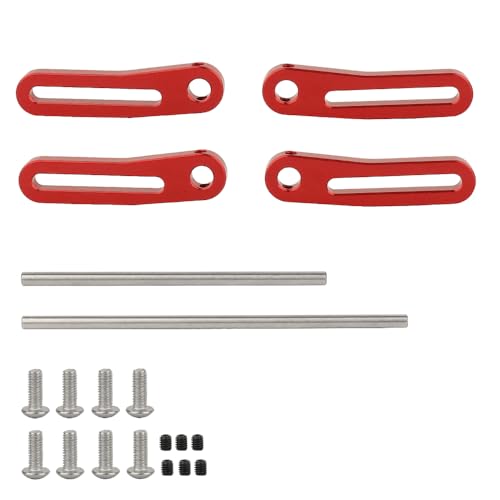 Metal Front Rear Modular Bumper Bull Bars for 1/10 RC Crawler Chassis LCG TRX4 TRX6 SCX10 Capra Dodge Power Wagon Upgrade Parts (red) - color: Red