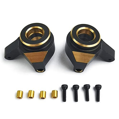 2pcs Axial Brass Steering Knuckles Weights for SCX24 AXI90081 AXI00001 AXI00002 AXI00005 AXI00006 Black - color: Steering Knuckle