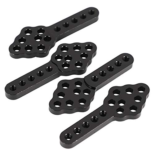 4Pcs Metal CNC RC Car Shock Absorber Mount Adjust Height Angle Stand for Axial SCX10 90046 D90 D110 SCX10III RC Crawler (Black) - color: Black