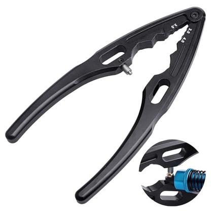 RC Multi-Function Shock Pliers Aluminum Alloy RC Clamps 3.0 3.5 4.0 Shock Pivot Balls Tie Rods Shafts Assembly Disassembly Tool For 1/8 1/10 Crawler On Off Road Buggy Truck Car (Black) - color: Black