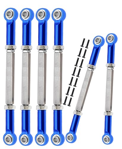 Turnbuckles Camber Links Upgrades Parts for Ecx 1/10 2WD Ruckus Axe Brutus Circuit AMP MT AMP DB AMP Crush K&N Torment,6PCS Aluminum Adjustable Turnbuckles,Replace ECX1046,Navy Blue - color: Navy Blue - Link Set