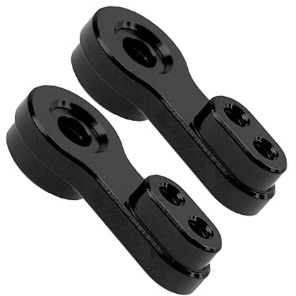 2Pcs ShareGoo Aluminum FCX24 Servo Arms RC Steering Servo Horn Compatible with FMS FCX24 1/24 RC Car (Black) - color: Black