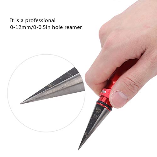 RiToEasysports Aluminum Car Body Reamer, 0-12mm Hole Puncher with Knurled Grip for Remote Control Cars, Lightweight Alloy Steel RC Accessory