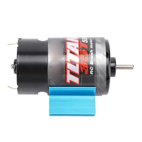 Keenso RC Car Motor, 550 Brushed Motor with Aluminum Copper Build and Blue Heat Sink, 1 8in Shaft Replacement for 1 10 RC Crawler for Axial SCX10 HPI JL 90046 (35T) - size: 35T