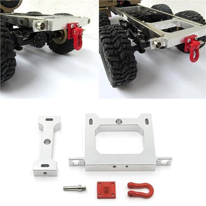 RC Spare Part Compatible with WPL B14 B24 B16 B36 C14 C24 1/16 RC Car Truck Upgrade Parts Accessories Metal Beam + Rear Bumper with Tow Hook