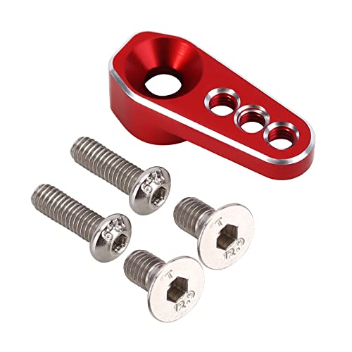INJORA 25T Aluminum Servo Horn for TRX4M Stock Servo, Black & Red