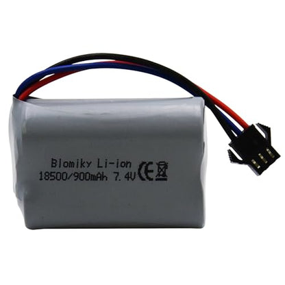 Blomiky 7.4V 900mAh SM-3P Plug Li-ion Rechargeable Battery and USB Cable Suitable for E341 G03082R Amphibous RC Cars / C82 and USB