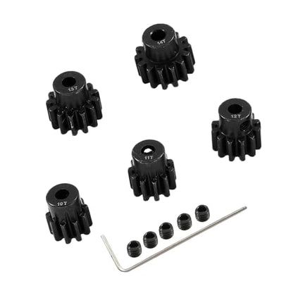 Metal Steel 3.175mm Shaft 32P Pinion Gear Set 10T 11T 12T 13T 14T Compatible with 1/10 Crawler Truck Traxxas Arrma HSP HPI AXIAL Tamiya LOSI RC Car Upgraded Parts (10T 11T 12T 13T 14T) - size: 10T 11T 12T 13T 14T
