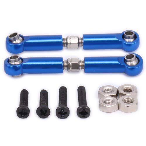 Replacement Part For 2PCS Front Upper Suspension Arm 44-55mm Tie Rod For Rc Hobby Model Car 1-12 12428 12423 Upgraded Parts Desert Buggy - (Color: Dark Blue) - color: Dark Blue