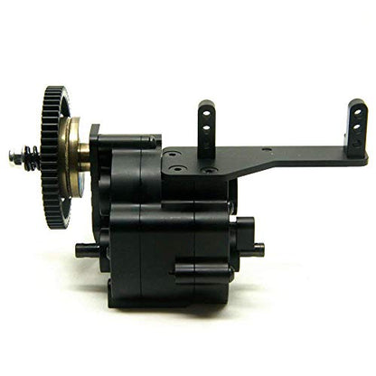 AX2 2 Aluminum Speed Transmission Case Gearbox for 1:10 Axial SCX10 Wraith Honcho RC Car Black