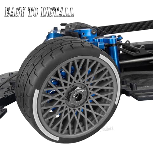 RC (4PCS) Wheels and Tires for 1/8 Typhon 6s BLX,1/7 Infraction 6S BLX/Limitless,RC Highway Truck Tires,Plastic Wheel with Foam Inserts,Grey - color: Grey- (Wheel Tires)