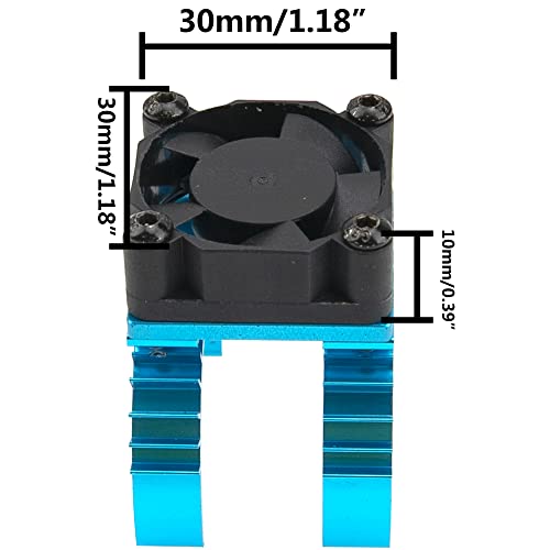 TT02 Motor Heat Sink Heatsink with 5-6V Cooling Fan Compatible with Tamiya TT02 1/10 RC On Road Touring Car Upgrade Parts