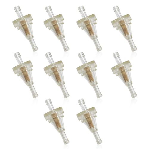 10PCS 1/4" Fuel Filters, Small Engine Clear Gas Inline Fuel Filter, Universal Car Accessories for Most Cars, Dirt Bikes, ATVs, UTVs, Snowmobiles, Motorcycles