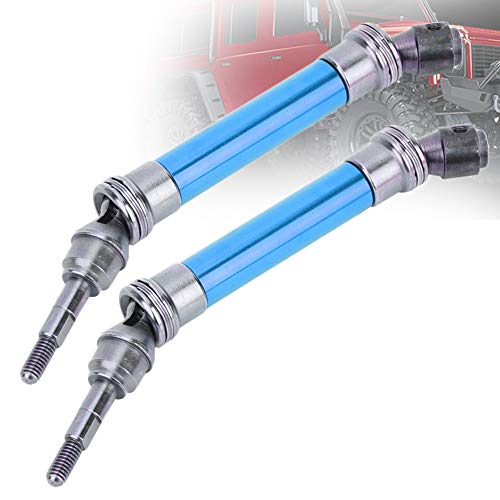 2Pcs RC Car Front Shaft Stainless Steel Rear Drive Shaft Universal Driveshaft Fit for Traxxas RC Truck Upgrades Parts (Blue) - color: Blue