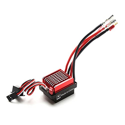 GoolRC 60A Brushed ESC Electronic Speed Controller T Plug 6V 2A BEC Replacement for 1/10 Traxxas TRX4 TRX6 D90 HSP Redcat 4WD RC Car