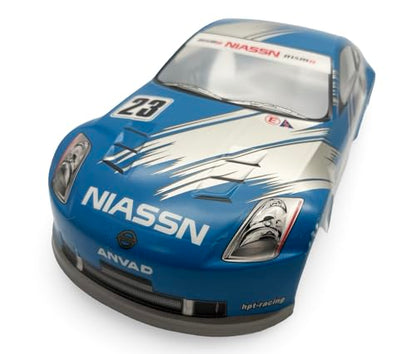 Painted PVC Body Shell for 1/10 On Road Racing Drift Car, Pre Cut, 1:10 Scale, 190mm, Nissan 350Z Style - color: Blue