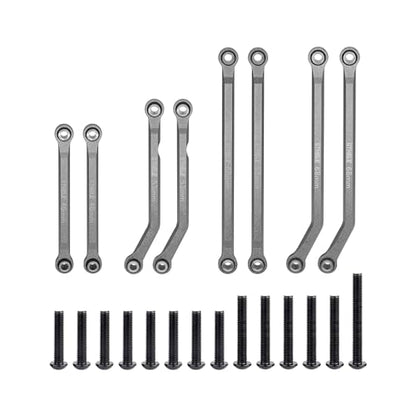 High Clearance 4 Links Set Aluminum Linkage for Traxxas 1/18 TRX4M Upgrade Parts RC Crawler Car (Titanium) - color: Titanium