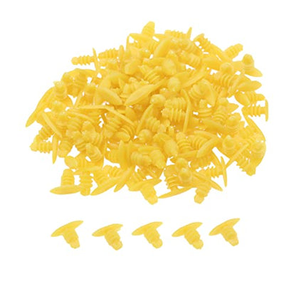 200Pcs Auto Weatherstrip Retainer, Plastic Rivets Clip | Universal Push Bumper Fastener Replacement for Mazda Honda Toyota BMW