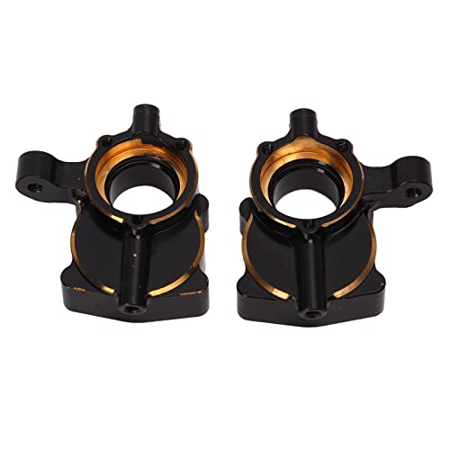 2Pcs Brass Portal Axle Housing for RGT EX86190 LC76 1/10 RC Crawler, Black - Coated Rustproof RC Steering Knuckle with Enhanced Stability and Wear Resistance