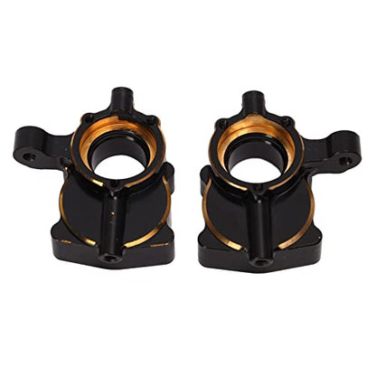 2Pcs Brass Portal Axle Housing for RGT EX86190 LC76 1/10 RC Crawler, Black - Coated Rustproof RC Steering Knuckle with Enhanced Stability and Wear Resistance