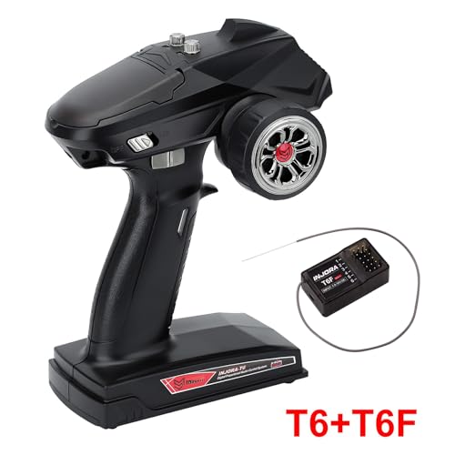 INJORA T6F 6CH 2.4GHz Transmitter with Receiver for 1/8 1/10 RC Car - size: without Gyro