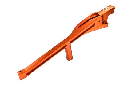 GPM Upgrades Aluminum 7075-T6 Rear Chassis Brace for 1/8 4WD Sledge Monster Truck (95076-4) RC Cars (Orange)
