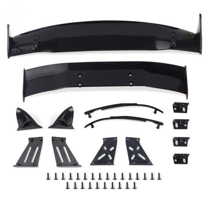 for 1/10 RC Racing Drift Car Rear Wings Drift Road Body Spoiler Wing Universal Parts Accessories - (Color: Clear)