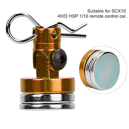 Magnetic Body Mount Kit, Invisible Magnetic Shell Post Mounting Set for SCX10 4W D HSP 1 10 RC Car, Aluminum Alloy Body Post with Slotting Design (Orange) - color: Orange