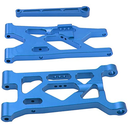 ShareGoo Metal Front & Rear Suspension Arms A-Arms Set Compatible with 1/10 Losi Tenacity TT Pro 4WD SCT DB Pro Course Truck Lasernut ULTRA4 U4 Buggy,Replace of LOS234016 LOS234017 (Blue)
