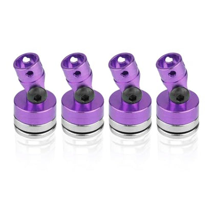 Joyzan RC Magnetic Body Post,Magnet Car Shell Mount Column Clips SCX10 1:10 | Alloy Aluminum Stealth Invisible Touring Drift Model Hobby Vehicle Accessories Parts Scale 4WD 4 Pack Purple