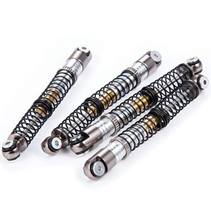 MOHERO Adjustable RC Shocks Absorber Damper 53mm Aluminum 4Pcs for 1/24 Axial SCX24 RC Crawler Car Upgrade Parts (Grey) - color: Grey