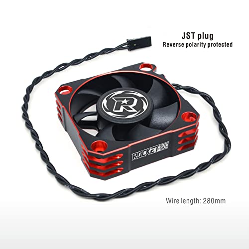 Surpass Hobby 50mm RC Cooling Fan 10000RPM Motor Heatsink Preventing Heat ESC Fan for 1/5th Scale RC Car Brushless Motor ESC RED - style: Red