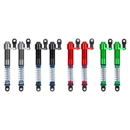 80-100mm Adjustable Threaded Oil Shocks for 1/10 RC Crawler SCX10 TRX4 D90 | CNC aluminum body with offset cap Dampers.Fits for Axial Capra VS4-10 90046 Tamiya LCG Cheater rigs.RC Car Upgrade Parts. - color: Green