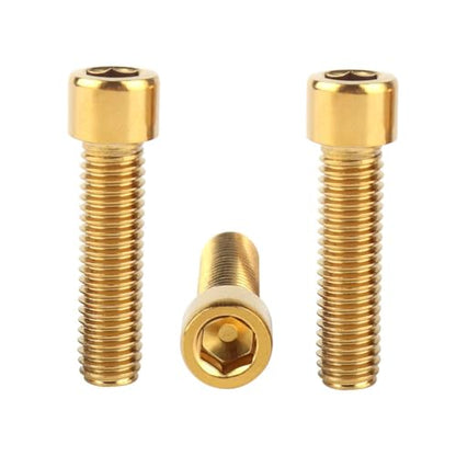 6Pcs Bike Screws M6x10 12 16 18 20 25 30 35mm Stainless Steel Socket Head Cap Allen Hex Bolt (Gold, M6 x30mm) - color: Gold, size: M6 x30mm