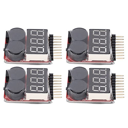 Alomejor Low Voltage Buzzer Alarm Battery Voltage Checker Real Time Viewing for RC Battery Maintenance