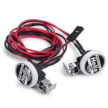 Que-T 2pcs Round Light Headlight Spotlight for 1: 10 RC Trx4 TRX6 SCX10 90046 RC Car