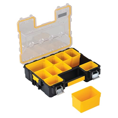 DEWALT Small Parts Organizer, Hardware Storage Box with Removable Dividers, 10-Compartment (DWST14825) (Pack of 3) - size: One Size (Pack of 3)