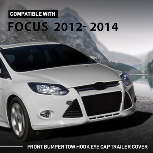 LQI Front Bumper Tow Hook Eye Cap Cover Fit Ford Focus MK3 2012-2014 | BM5117A989 Black - size: Front | Fit Ford Focus MK3 2012-2014