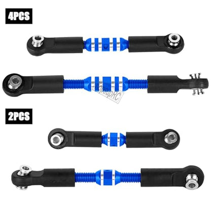 RC Aluminum Adjustable Turnbuckles Camber Links Toe Link Upgrades Part for 1/10 Senton/Granite/Vorteks 3S BLX(Mega 550).Alloy Adjustable Turnbuckles Hops Up.Navy Blue(6PCS) - color: Blue(for 1/10)